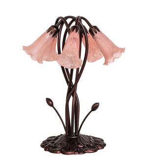 Meyda Tiffany - 15925 - Five Light Accent Lamp - Pink - Mahogany Bronze