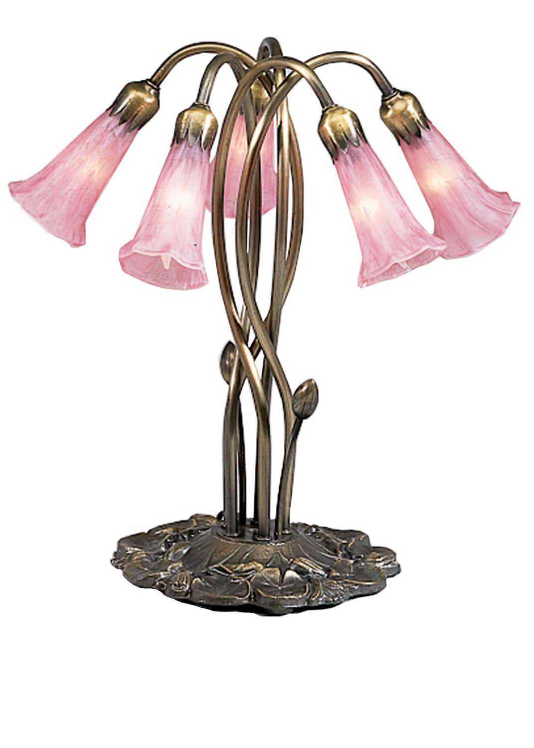 Meyda Tiffany - 15925 - Five Light Accent Lamp - Pink - Mahogany Bronze