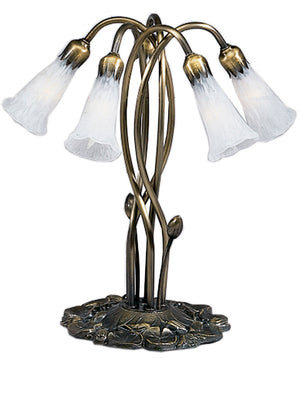 Meyda Tiffany - 16545 - Five Light Accent Lamp - White - Mahognany Bronze