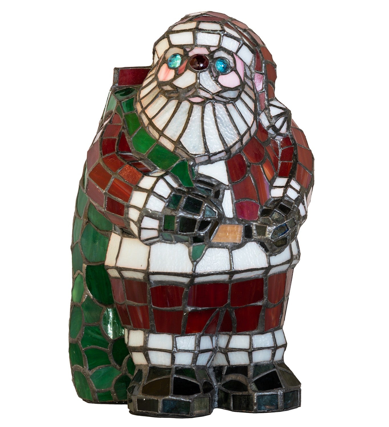 Meyda Tiffany - 16613 - One Light Accent Lamp - Santa Claus - Flame Ca Green