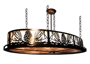 Meyda Tiffany - 17239 - Eight Light Inverted Pendant - Mountain Pine - Antique Copper