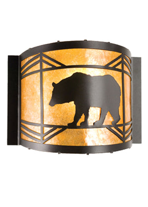 Meyda Tiffany - 17457 - One Light Wall Sconce - Lone Bear - Textured Black