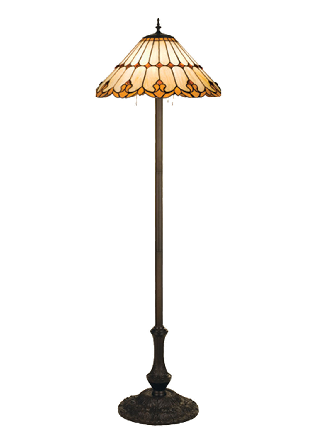 Meyda Tiffany - 17577 - Three Light Floor Lamp - Nouveau Cone - Steel