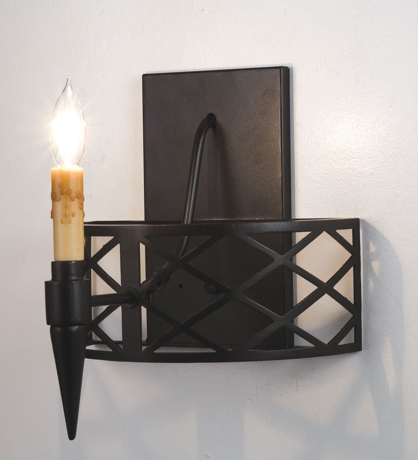 Meyda Tiffany - 18602 - One Light Wall Sconce - Topridge - Textured Black