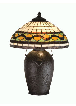 Meyda Tiffany - 19169 - Two Light Table Lamp - Tiffany Acorn - Mahogany Bronze