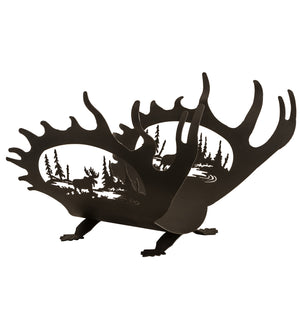 Meyda Tiffany - 22404 - Log Holder - Moose Antler - Textured Black