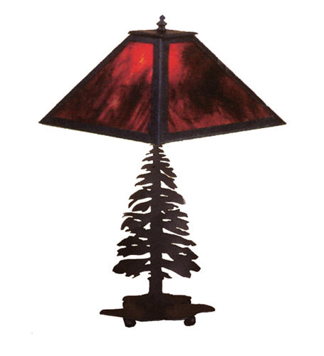 Meyda Tiffany - 26724 - Two Light Table Lamp - Tall Pines - Black Metal