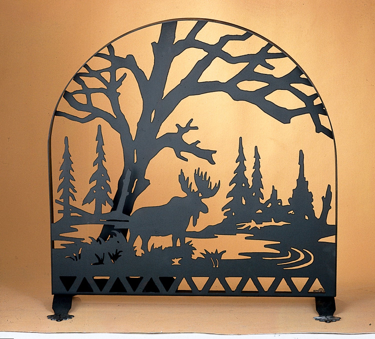 Meyda Tiffany - 28735 - Fireplace Screen - Moose Creek - Black