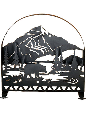 Meyda Tiffany - 28756 - Fireplace Screen - Bear Creek - Black Metal