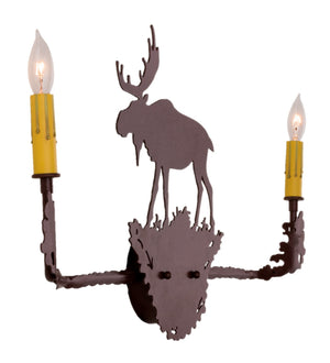 Meyda Tiffany - 29551 - Two Light Wall Sconce - Moose - Rust