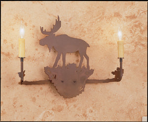 Meyda Tiffany - 29551 - Two Light Wall Sconce - Moose - Rust