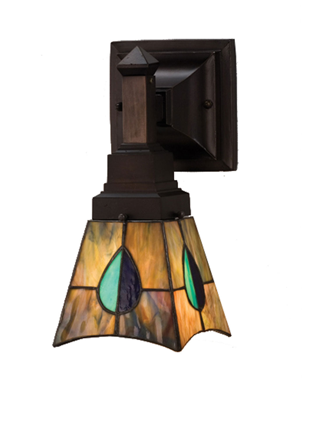 Meyda Tiffany - 31229 - One Light Wall Sconce - Mackintosh Leaf - Rust