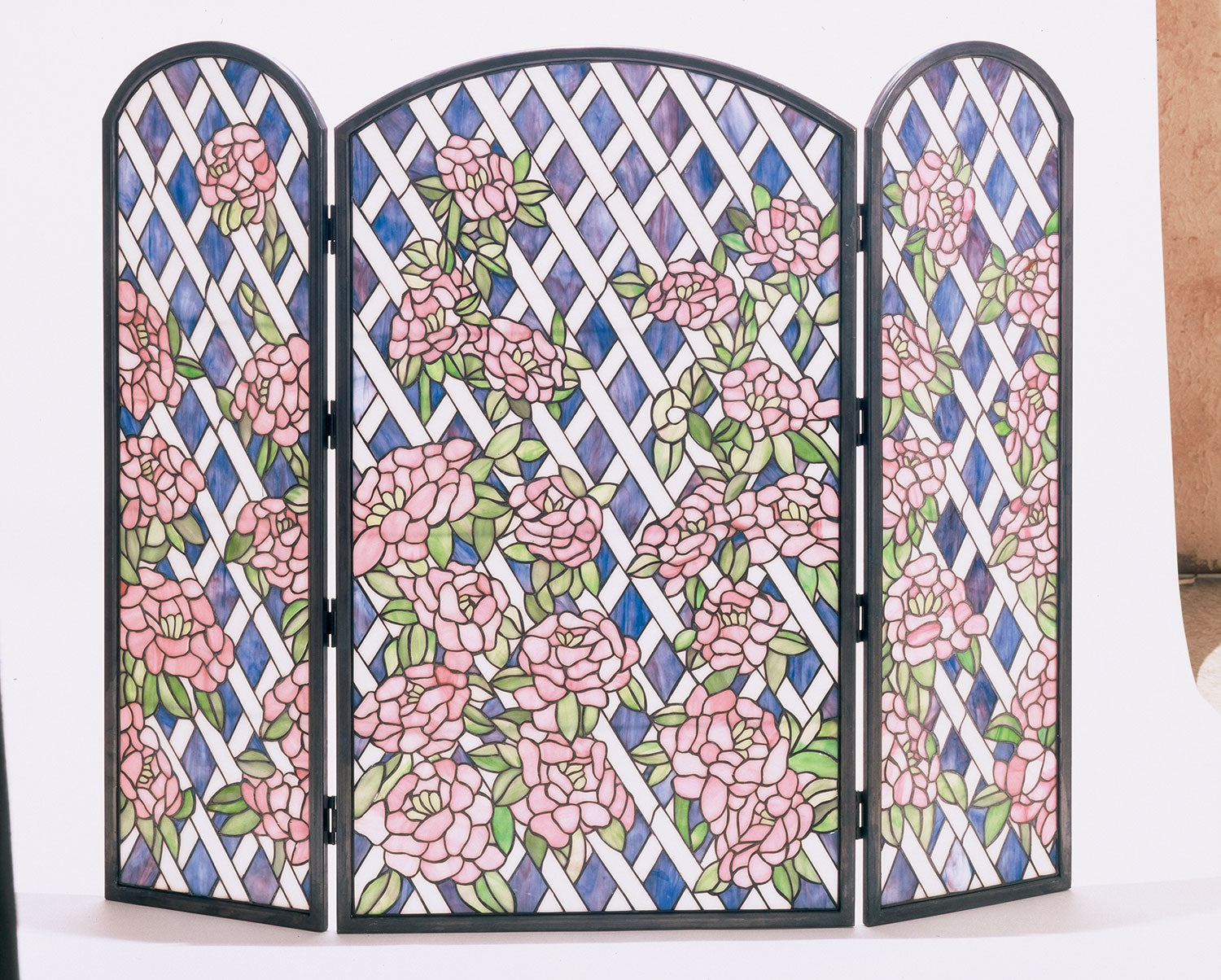 Meyda Tiffany - 35745 - Fireplace Screen - Rose Trellis - Craftsman Brown