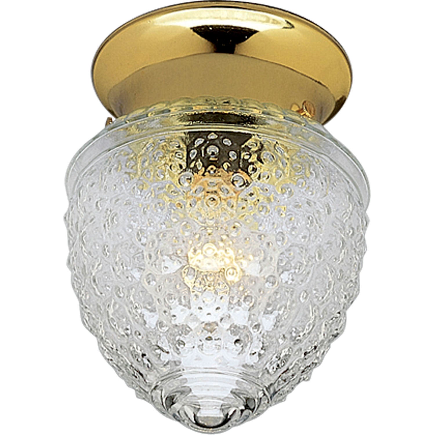 Progress Lighting - P3750-10 - One Light Flush Mount - Glass Globes - Polished Brass