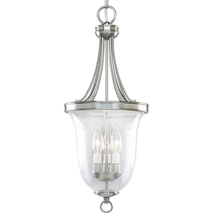 Progress Lighting - P3753-09 - Three Light Foyer Pendant - Seeded Glass - Brushed Nickel