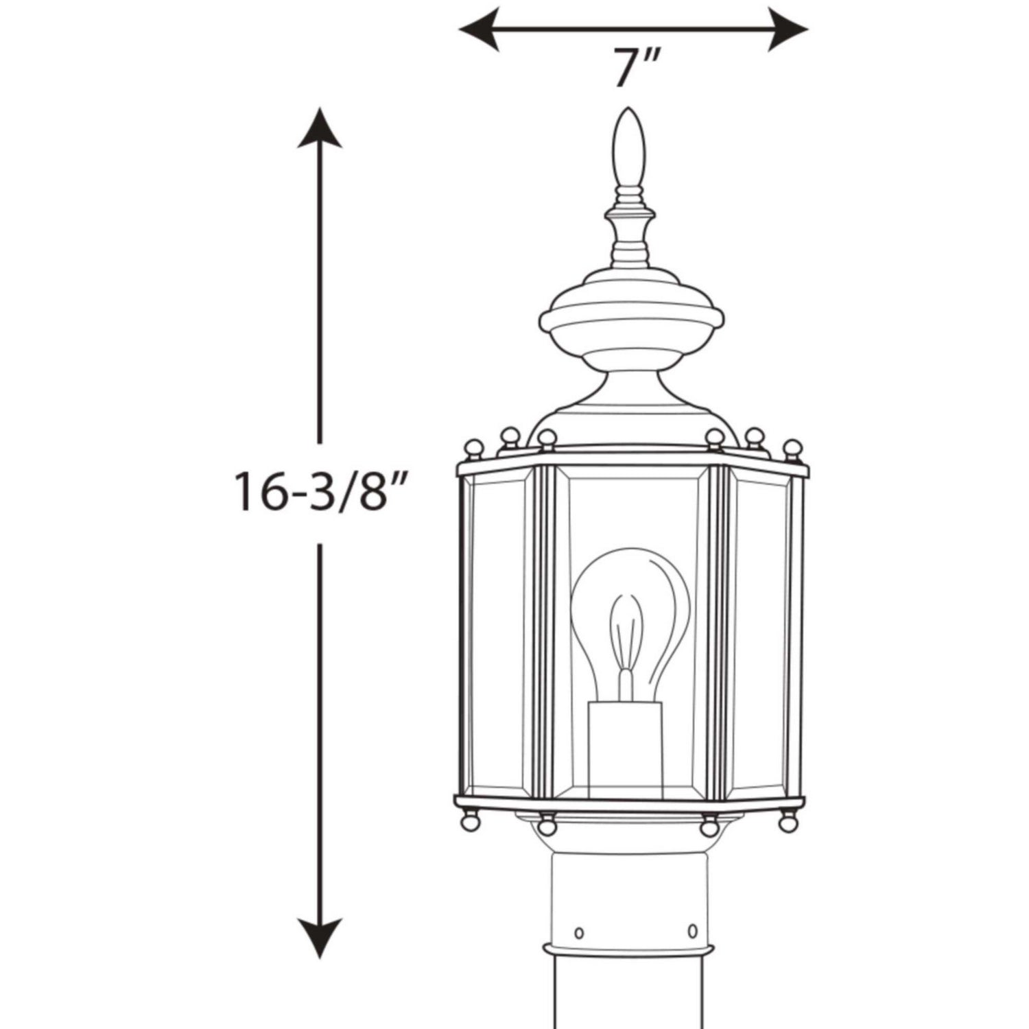 Progress Lighting - P5430-10 - One Light Post Lantern - BrassGUARD Lantern - Polished Brass