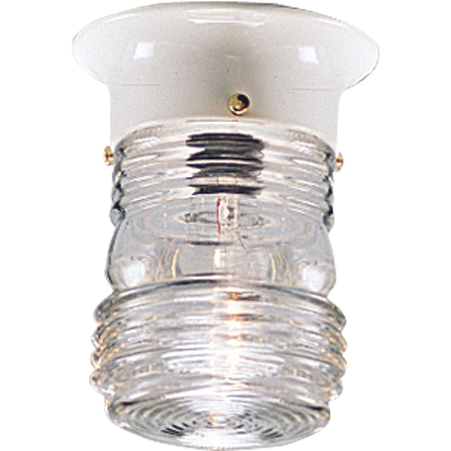 Progress Lighting - P5603-30 - One Light Outdoor Flush Mount - Utility Lantern - White