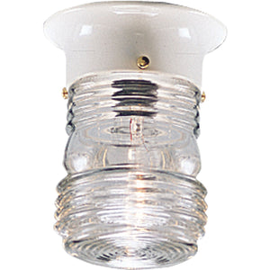 Progress Lighting - P5603-30 - One Light Outdoor Flush Mount - Utility Lantern - White