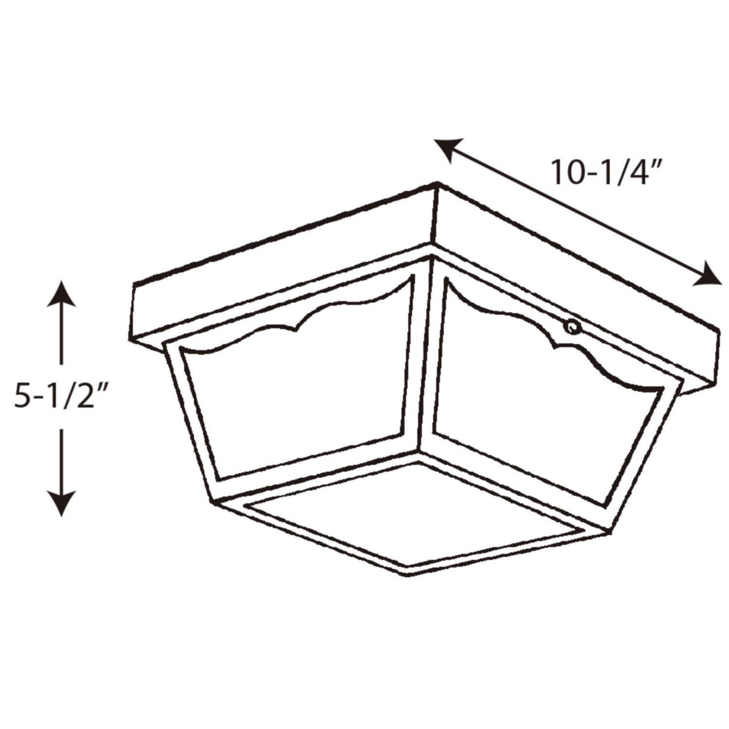 Progress Lighting - P5745-30 - Two Light Outdoor Flush Mount - Ceiling Mount - Polycarbonate - White