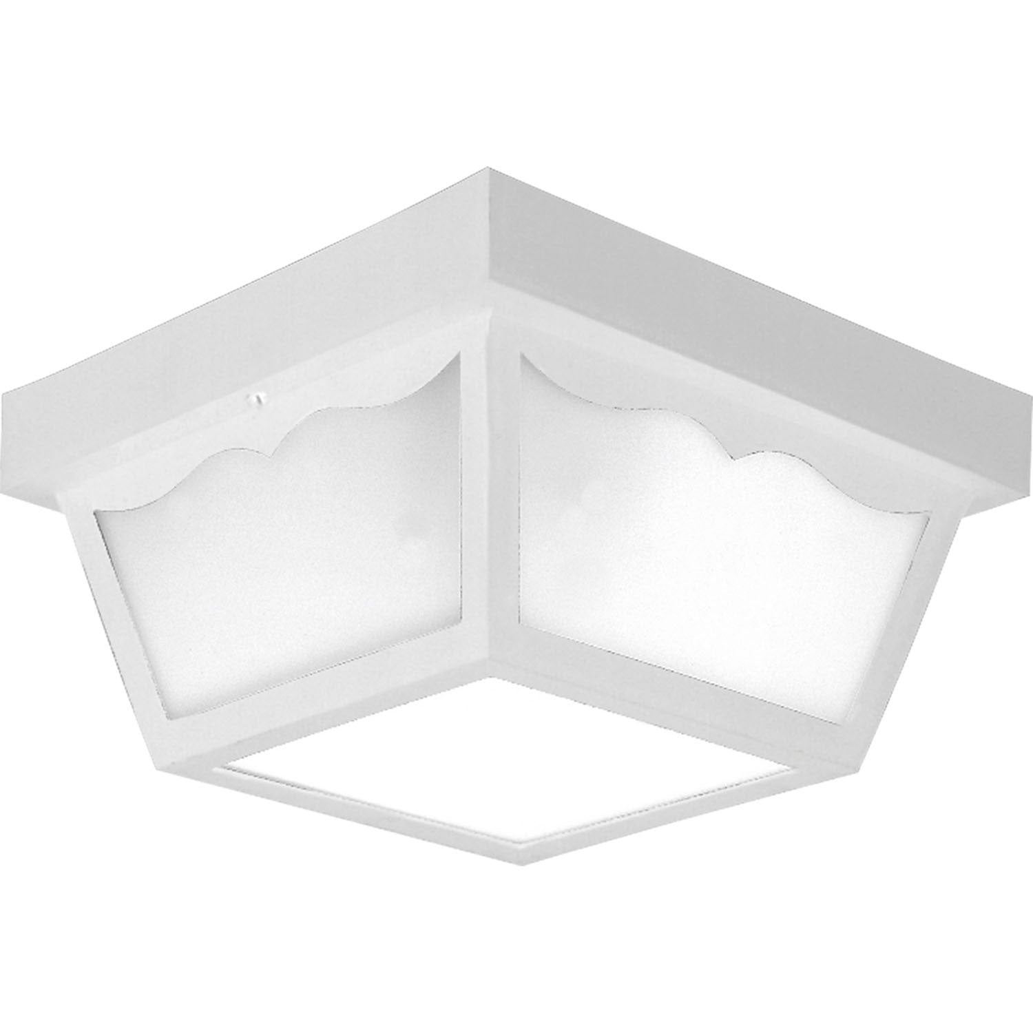 Progress Lighting - P5745-30 - Two Light Outdoor Flush Mount - Ceiling Mount - Polycarbonate - White