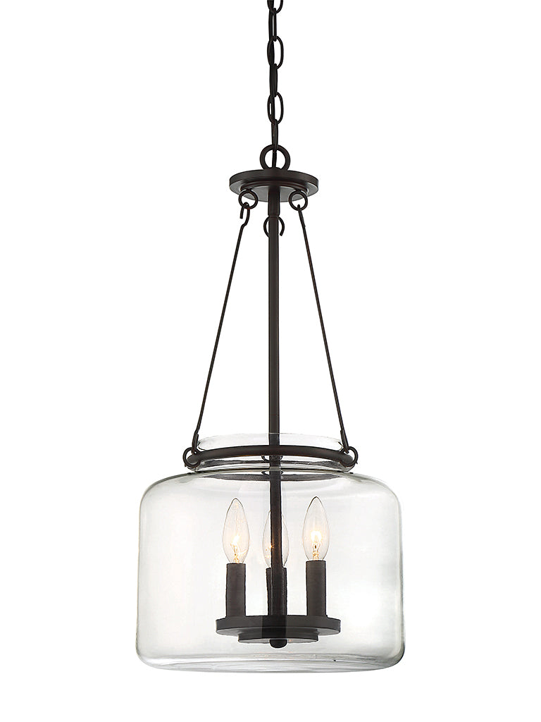 Savoy House - 7-9006-3-13 - Three Light Pendant - Akron - English Bronze