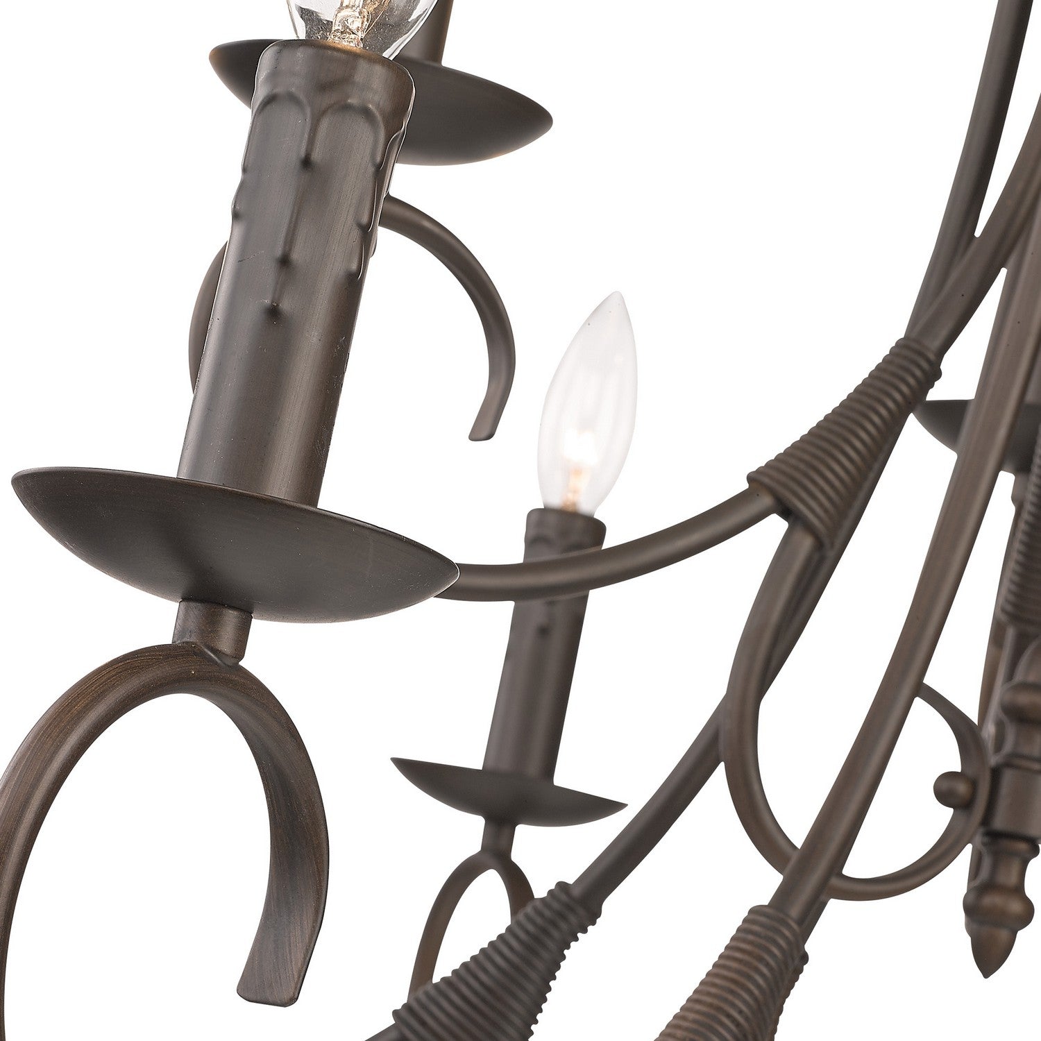 Golden - 8606-CN9 RBZ - Nine Light Chandelier - Homestead RBZ - Rubbed Bronze