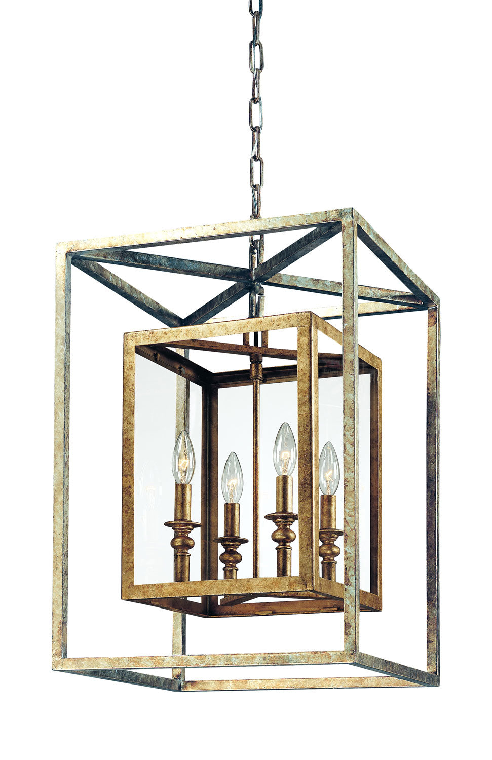 Troy Lighting - F9994GSL - Four Light Lantern - Morgan - Gold Silver Leaf