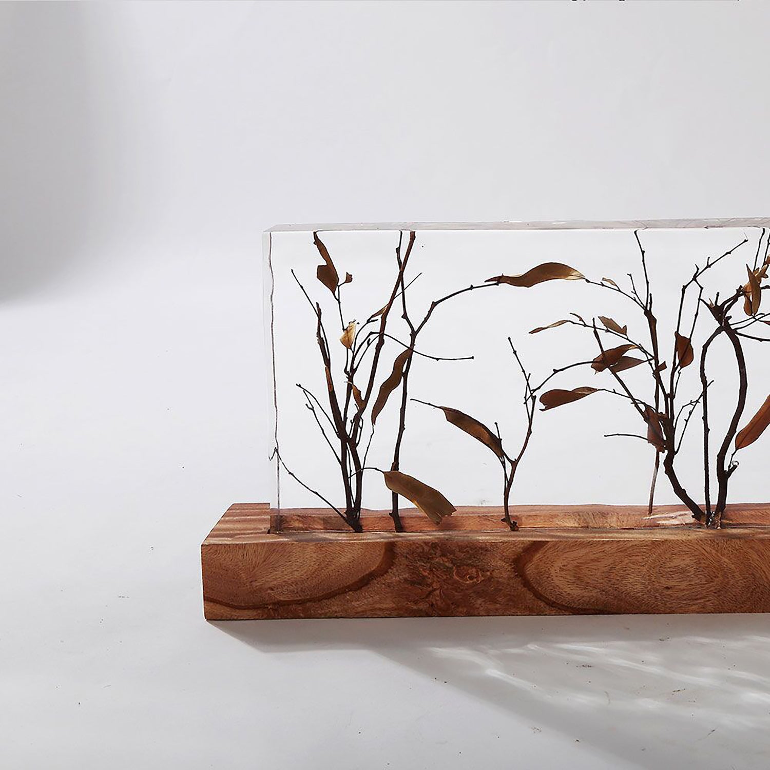 Crystal and Branch Tabletop Decor