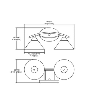 ELK Home - 7631/2 - Two Light Vanity - Elysburg - Satin Nickel