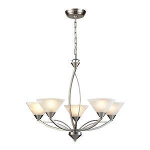 ELK Home - 7637/5 - Five Light Chandelier - Elysburg - Satin Nickel