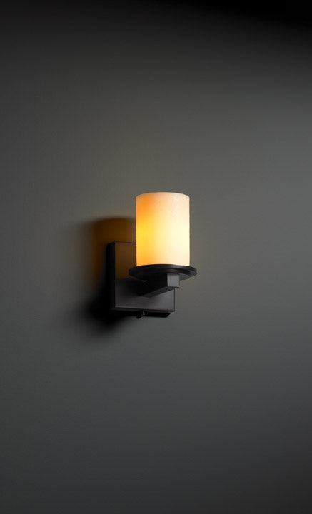 Justice Designs - CNDL-8771-10-CREM-MBLK - One Light Wall Sconce - CandleAria - Matte Black