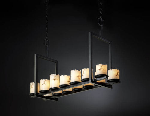 Justice Designs - FAL-8769-12-MBLK - 14 Light Chandelier - LumenAria - Matte Black