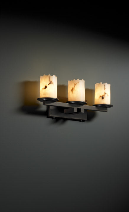 Justice Designs - FAL-8773-12-DBRZ - Three Light Bath Bar - LumenAria - Dark Bronze