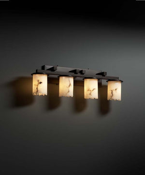 Justice Designs - FAL-8774-12-DBRZ - Four Light Bath Bar - LumenAria - Dark Bronze