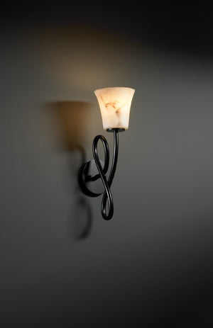 Justice Designs - FAL-8911-20-MBLK - One Light Wall Sconce - LumenAria - Matte Black