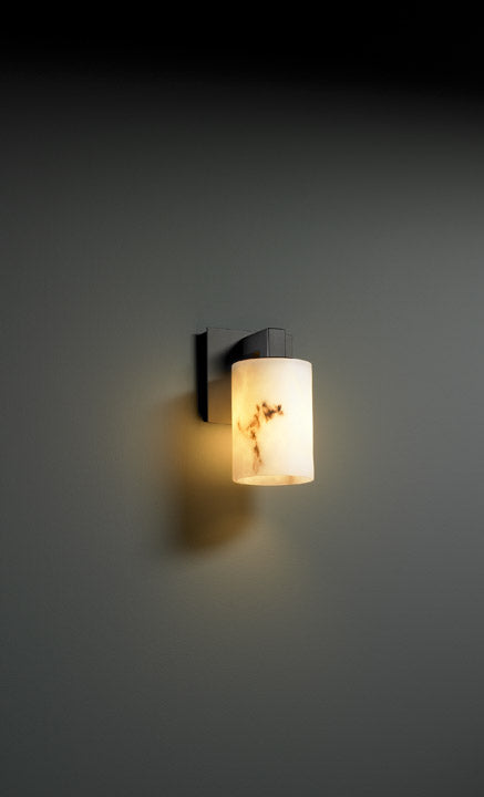 Justice Designs - FAL-8921-10-MBLK - One Light Wall Sconce - LumenAria - Matte Black