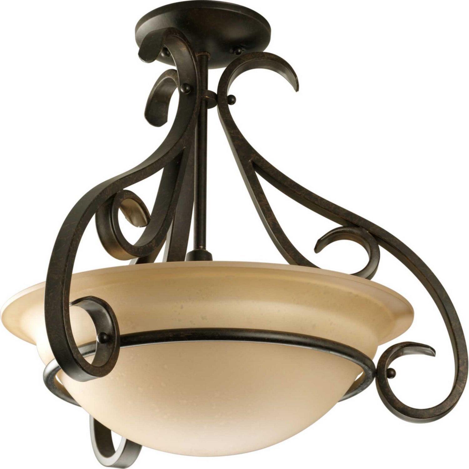 Progress Lighting - P3843-77 - Three Light Foyer Pendant - Torino - Forged Bronze