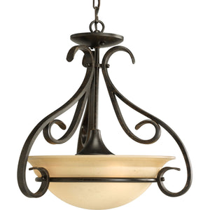 Progress Lighting - P3843-77 - Three Light Foyer Pendant - Torino - Forged Bronze