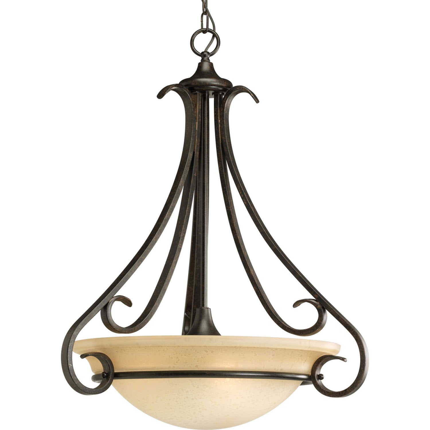 Progress Lighting - P3847-77 - Three Light Pendant - Torino - Forged Bronze