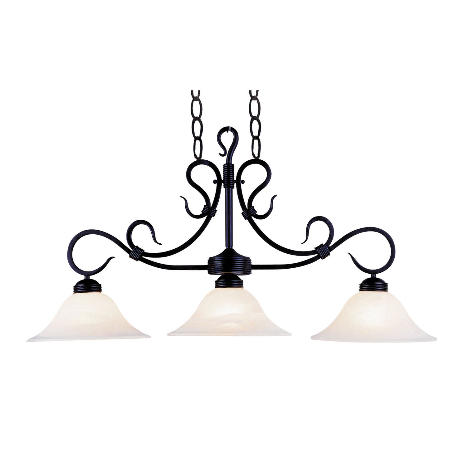 ELK Home - 247-BK - Three Light Linear Chandelier - Buckingham - Matte Black