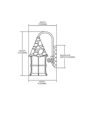 ELK Home - 381-AC - One Light Outdoor Wall Sconce - Rustica - Antique Copper