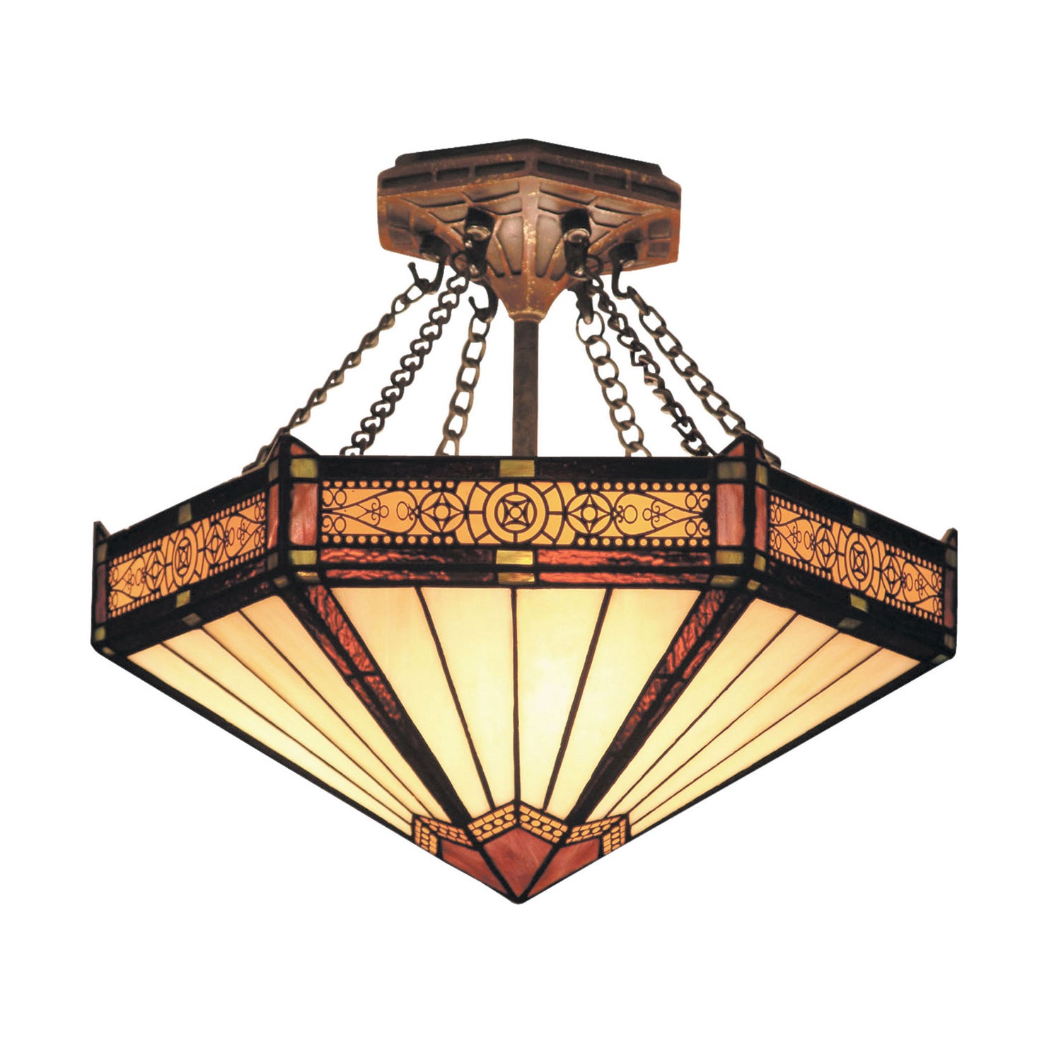 ELK Home - 621-AB - Three Light Semi Flush Mount - Filigree - Aged Bronze