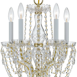 Crystorama - 1129-PB-CL-S - Five Light Mini Chandelier - Traditional Crystal - Polished Brass