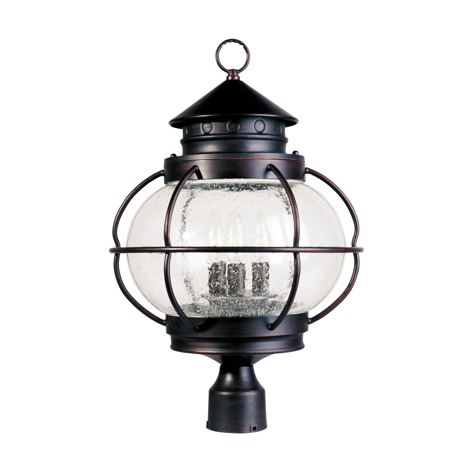 Maxim - 30501CDOI - Three Light Outdoor Pole/Post Lantern - Portsmouth - Oil Rubbed Bronze