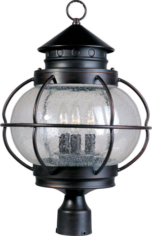 Maxim - 30501CDOI - Three Light Outdoor Pole/Post Lantern - Portsmouth - Oil Rubbed Bronze