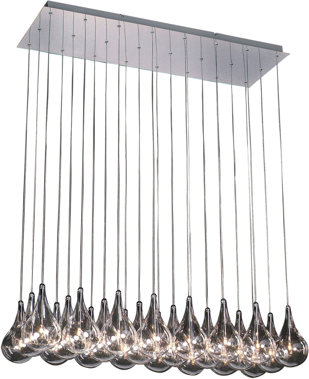 ET2 - E20118-18 - 24 Light Pendant - Larmes - Polished Chrome