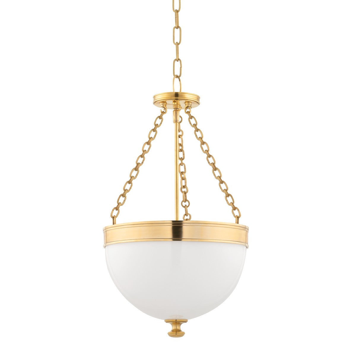 Hudson Valley - 324-AGB - Three Light Pendant - Barrington - Aged Brass