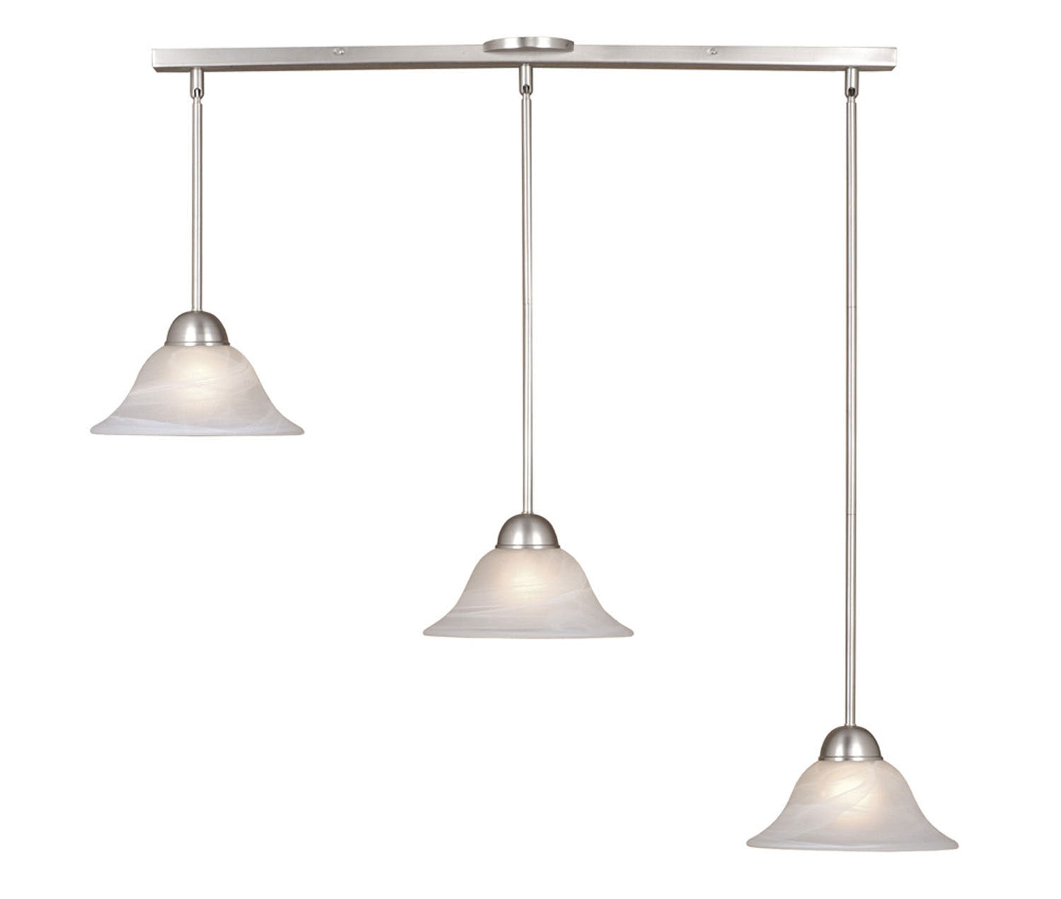 Vaxcel - PD5027BN - Three Light Mini Pendant - Da Vinci - Brushed Nickel