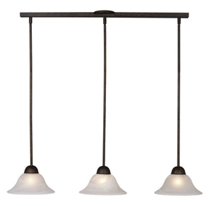 Vaxcel - PD5027OBB - Three Light Mini Pendant - Da Vinci - Oil Burnished Bronze