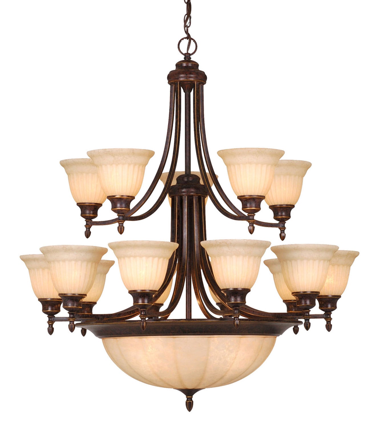 Vaxcel - CH33320AZ - 20 Light Chandelier - Brussels - Aztec Bronze